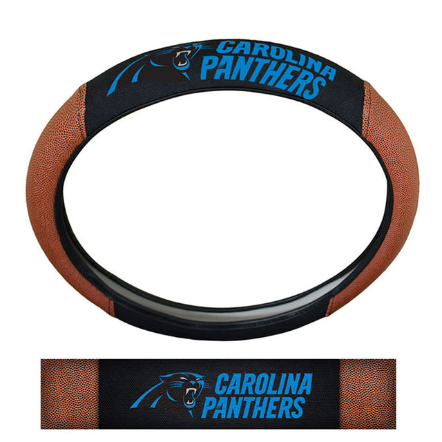 Funda para volante de los Carolina Panthers, estilo piel de cerdo de primera calidad