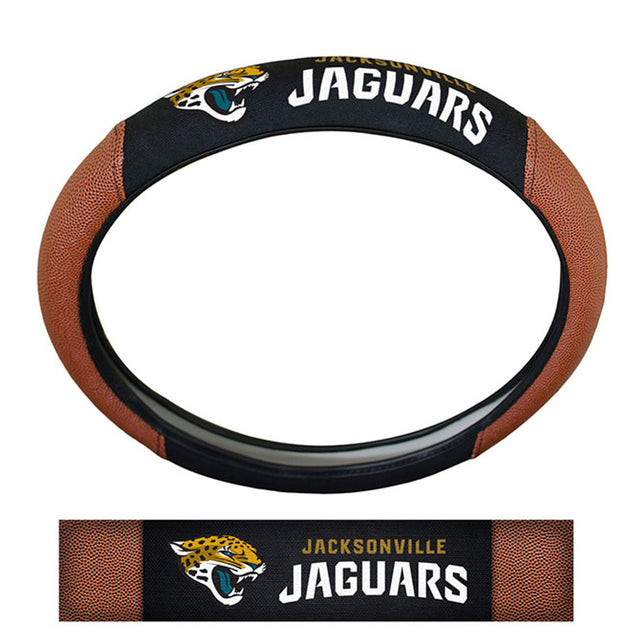 Jacksonville Jaguars Steering Wheel Cover - Premium Pigskin