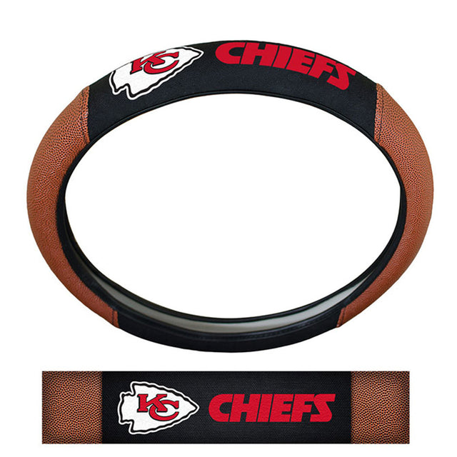 Funda para volante de los Kansas City Chiefs, estilo piel de cerdo de primera calidad