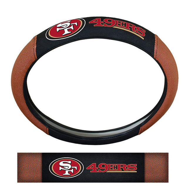 Funda para volante de los San Francisco 49ers estilo piel de cerdo de primera calidad