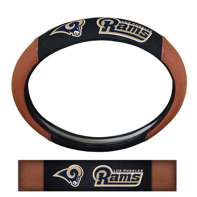 Funda para volante de Los Angeles Rams, estilo piel de cerdo de primera calidad