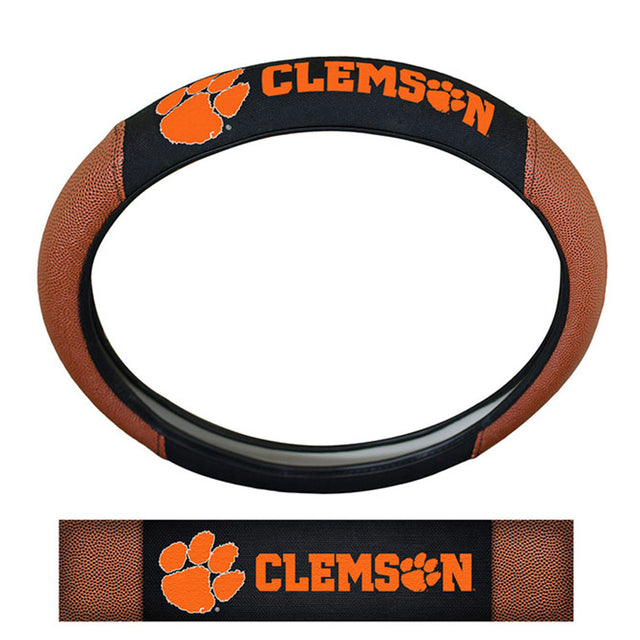 Clemson Tigers Steering Wheel Cover - Premium Pigskin