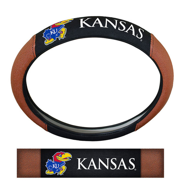 Funda para volante de los Kansas Jayhawks: piel de cerdo de primera calidad