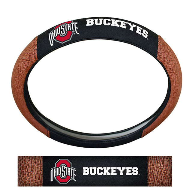 Funda para volante de Ohio State Buckeyes, estilo piel de cerdo de primera calidad