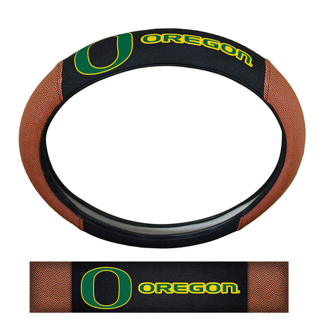 Oregon Ducks Steering Wheel Cover Premium Pigskin Style