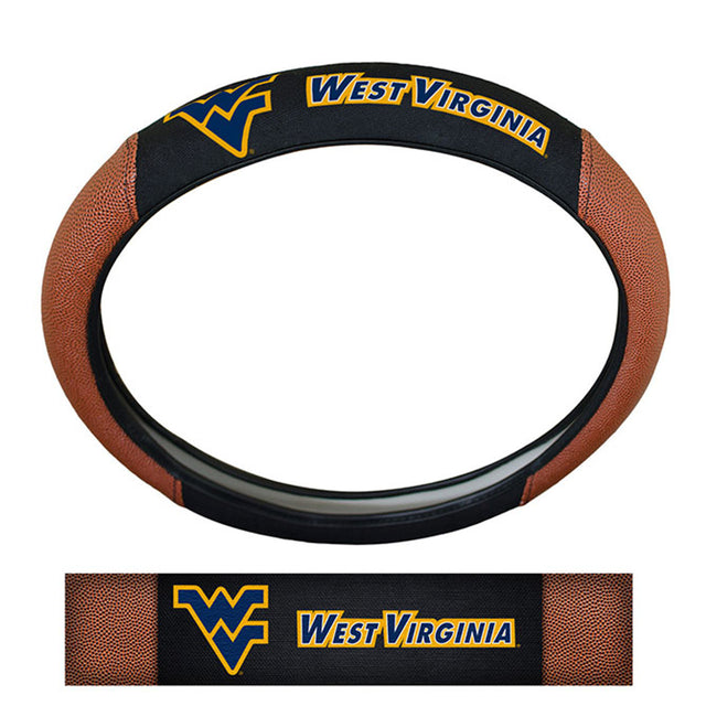 West Virginia Mountaineers Steering Wheel Cover Premium Pigskin Style