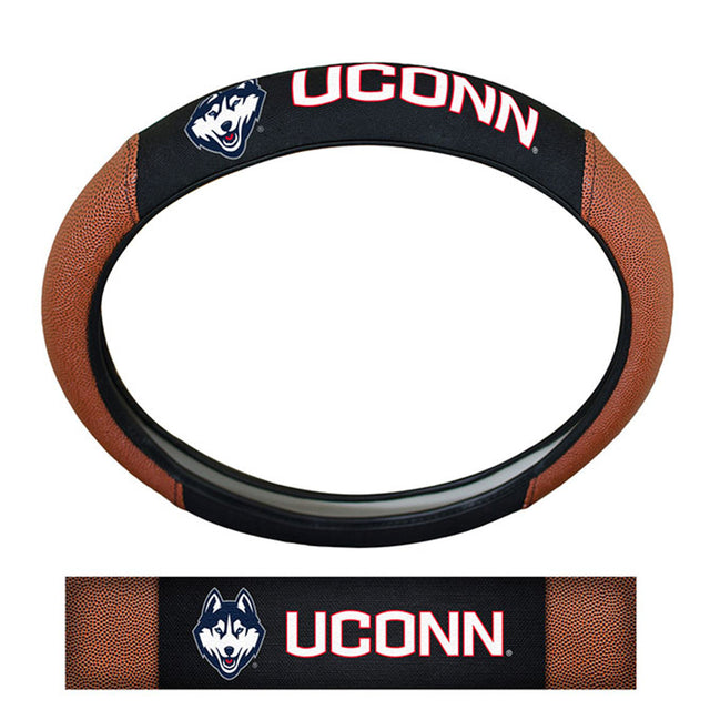 Connecticut Huskies Steering Wheel Cover - Premium Pigskin