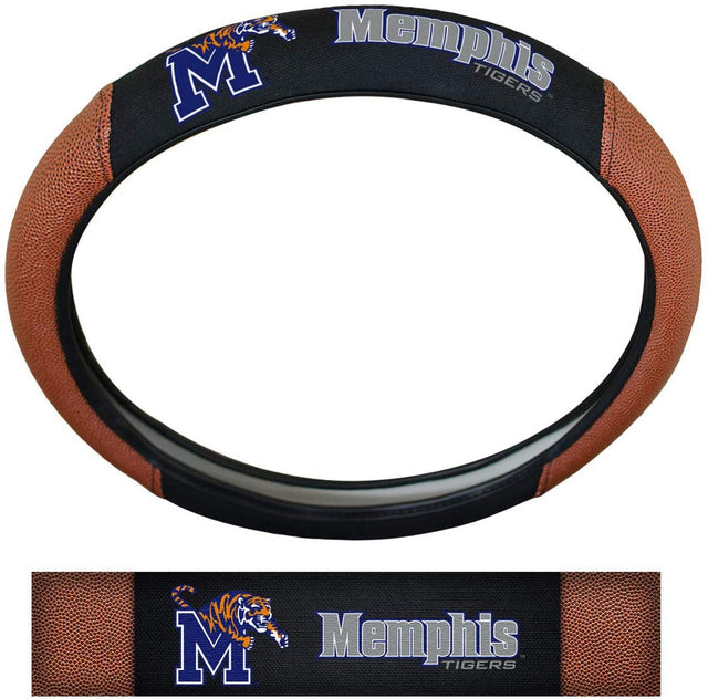 Memphis Tigers Steering Wheel Cover Premium Pigskin Style