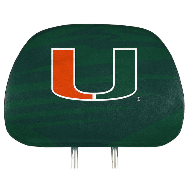 Fundas para reposacabezas de los Miami Hurricanes con estampado completo