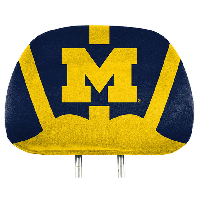 Fundas para reposacabezas de los Michigan Wolverines con estampado completo