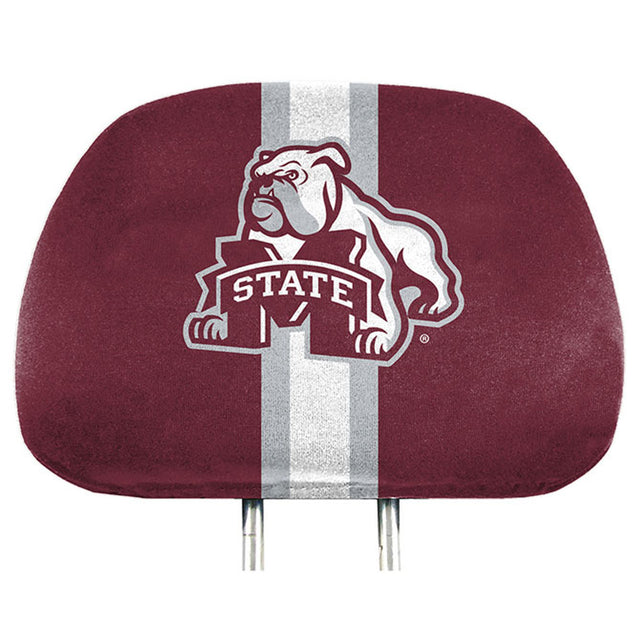 Fundas para reposacabezas de Mississippi State Bulldogs con estampado completo