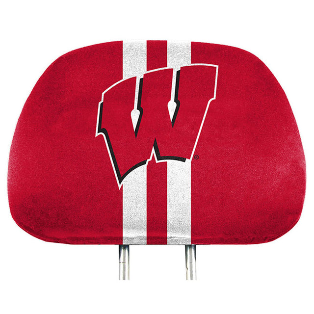 Fundas para reposacabezas de Wisconsin Badgers con estampado completo