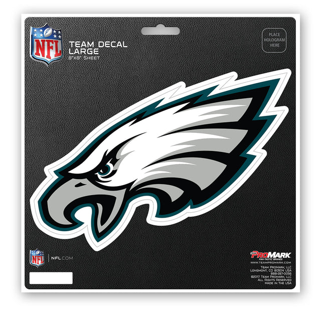 Calcomanía troquelada de los Philadelphia Eagles de 8 x 8 pulgadas