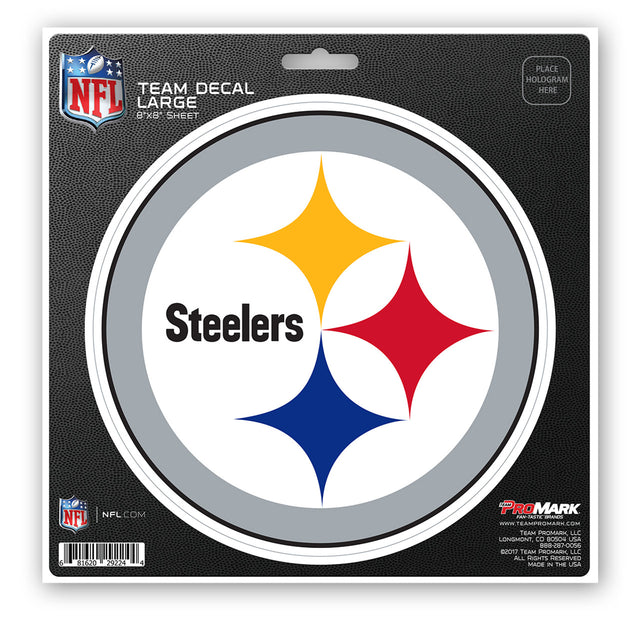 Calcomanía de los Pittsburgh Steelers troquelada de 8 x 8 pulgadas