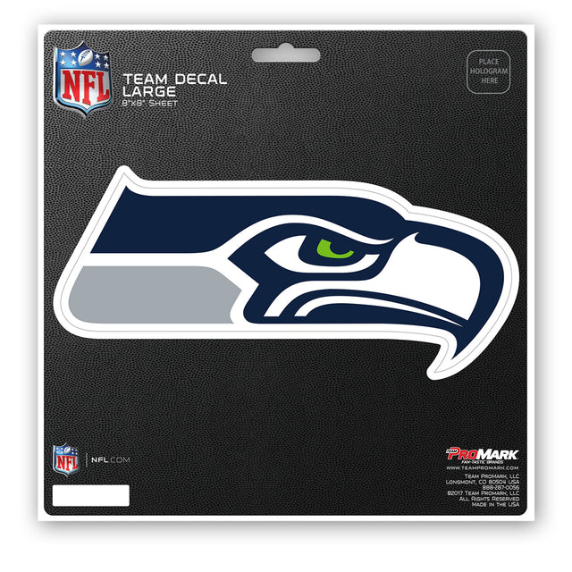 Calcomanía de los Seattle Seahawks troquelada de 8 x 8 pulgadas