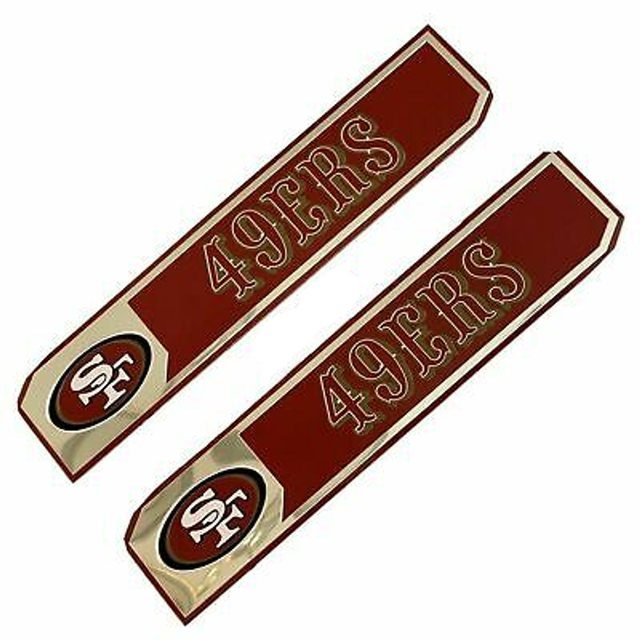 Paquete de 2 emblemas para autos de los San Francisco 49ers, edición para camioneta