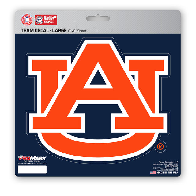 Calcomanía de Auburn Tigers troquelada de 8 x 8 pulgadas