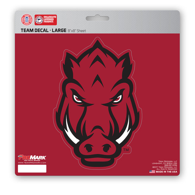 Arkansas Razorbacks Decal 8x8 Die Cut