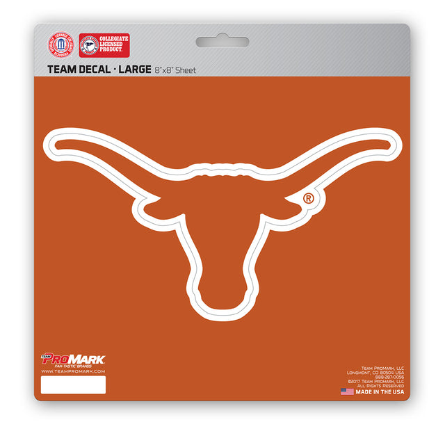 Calcomanía de Texas Longhorns troquelada de 8 x 8 pulgadas