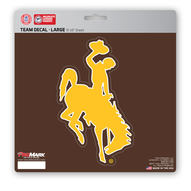 Calcomanía de los Wyoming Cowboys troquelada de 8 x 8 pulgadas