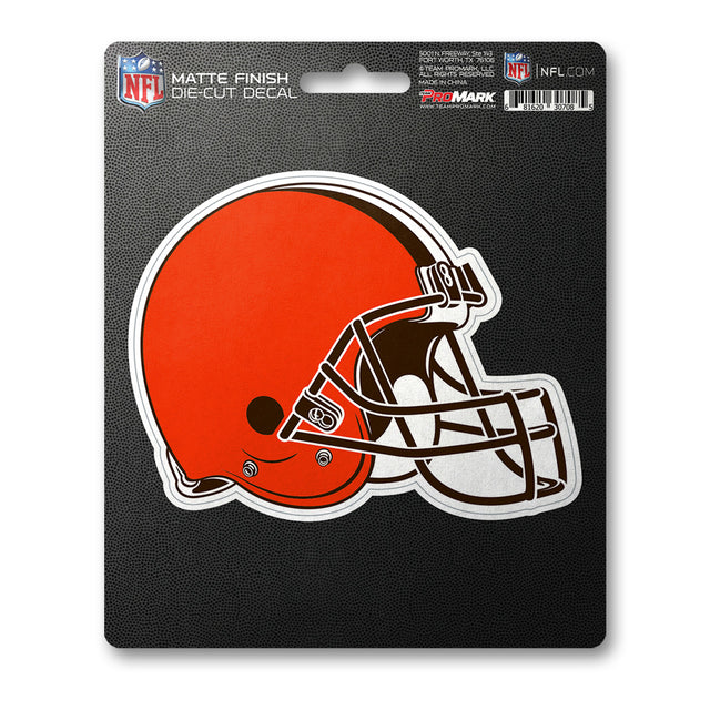 Calcomanía de los Cleveland Browns troquelada mate de 5 x 6,25 pulgadas