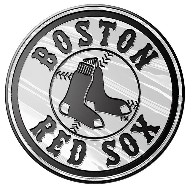 Emblema para automóvil de los Boston Red Sox, plateado, logotipo redondo