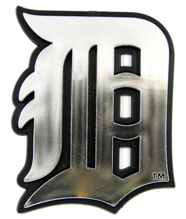 Emblema para automóvil de los Tigres de Detroit, color plateado