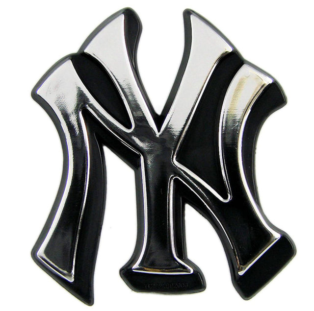 Emblema para automóvil de los Yankees de Nueva York, color plateado