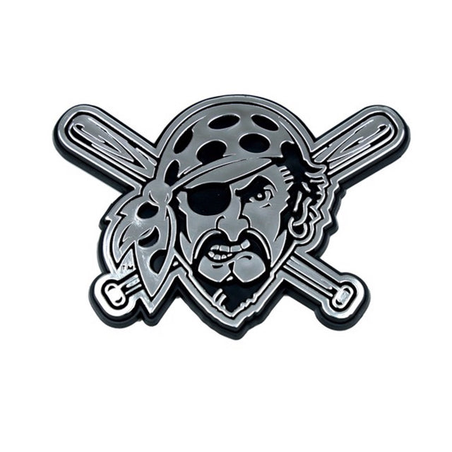 Emblema para automóvil de los Piratas de Pittsburgh, color plateado