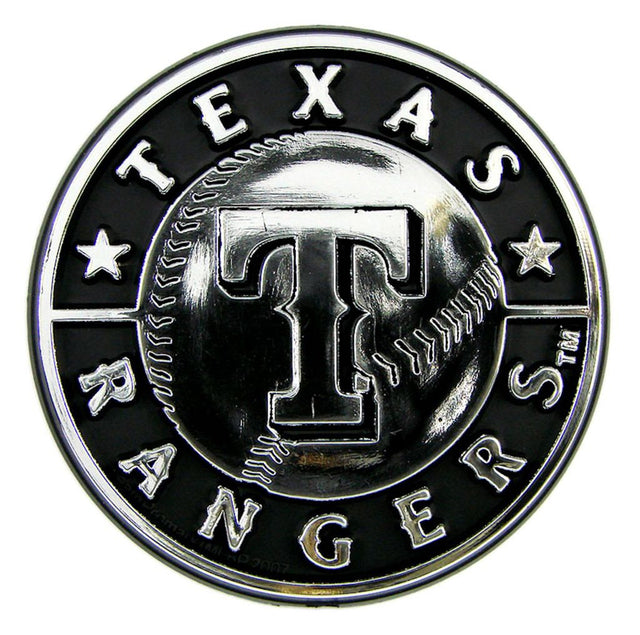 Emblema para automóvil de los Texas Rangers, color plateado