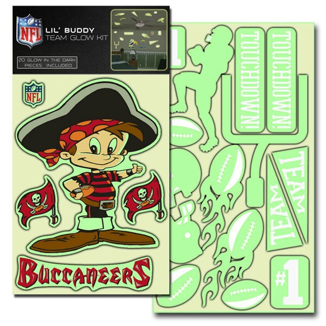 Kit de calcomanías que brillan en la oscuridad de Lil Buddy de los Tampa Bay Buccaneers