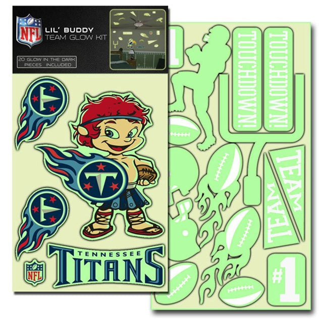 Kit de calcomanías de Tennessee Titans Lil Buddy que brillan en la oscuridad