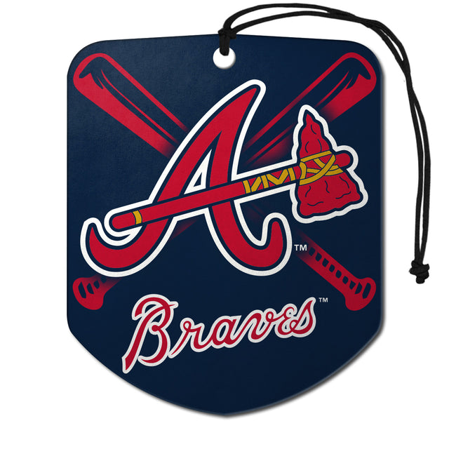 Atlanta Braves Air Freshener Shield Design 2 Pack