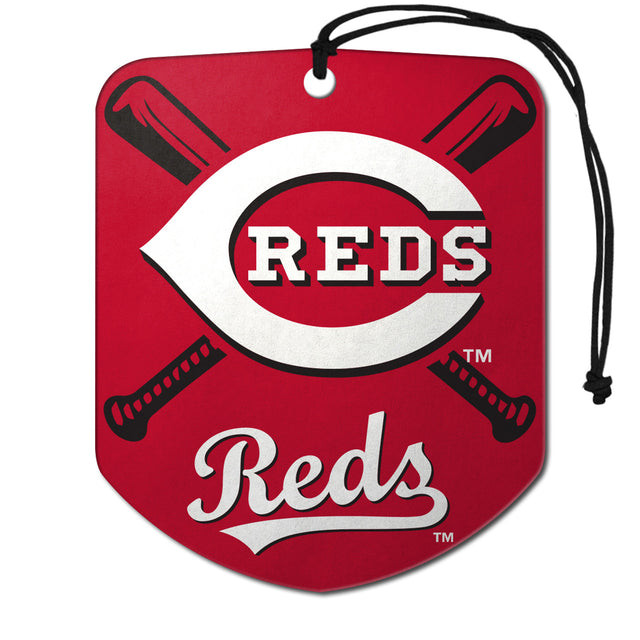 Cincinnati Reds Air Freshener Shield Design 2 Pack