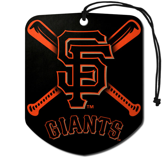 Ambientador con diseño de escudo de los San Francisco Giants, paquete de 2