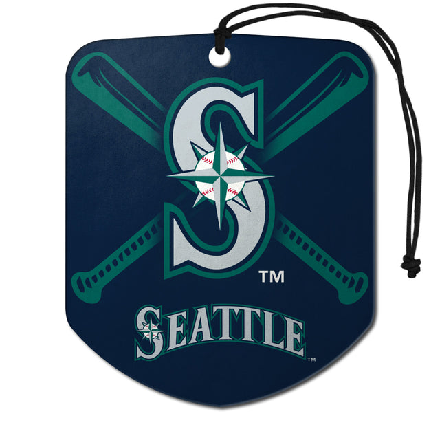 Seattle Mariners Air Freshener Shield Design 2 Pack