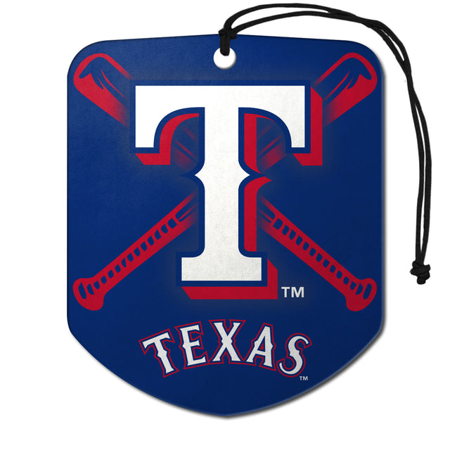 Texas Rangers Air Freshener Shield Design 2 Pack