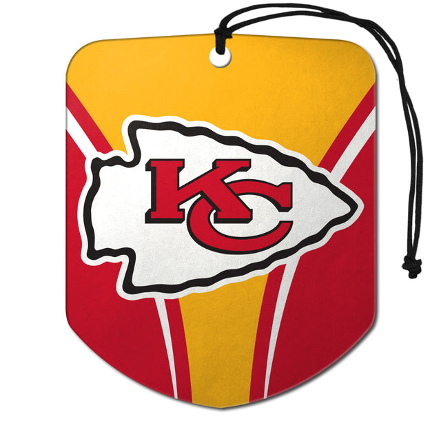 Ambientador con diseño de escudo de los Kansas City Chiefs, paquete de 2