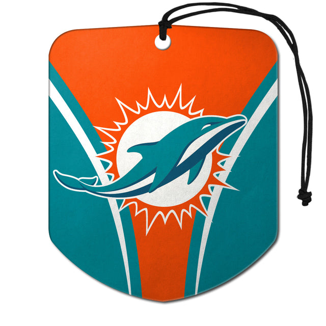 Ambientador con diseño de escudo de los Miami Dolphins, paquete de 2