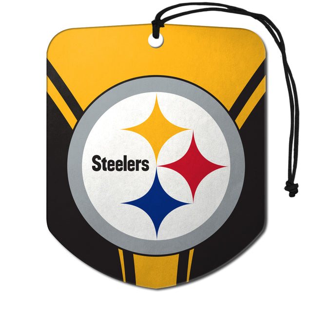 Ambientador con diseño de escudo de los Pittsburgh Steelers, paquete de 2