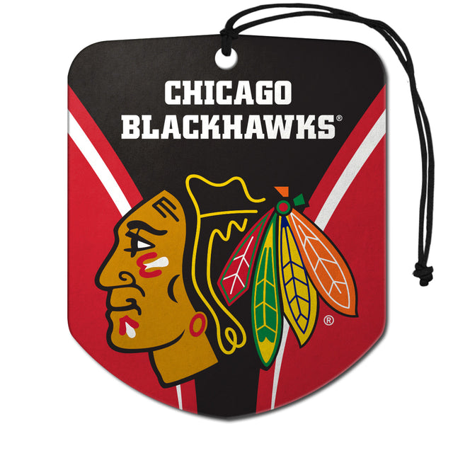 Ambientador con diseño de escudo de los Chicago Blackhawks, paquete de 2