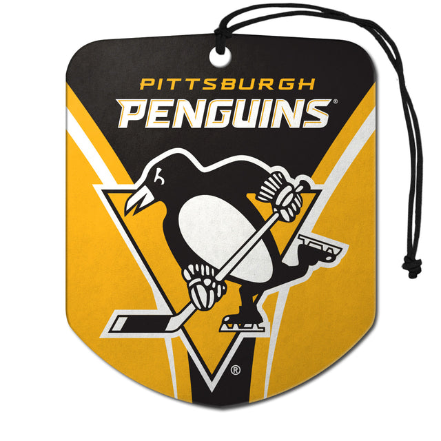 Ambientador con diseño de escudo de los Pittsburgh Penguins, paquete de 2