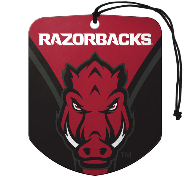 Ambientador con diseño de escudo de Arkansas Razorbacks, paquete de 2