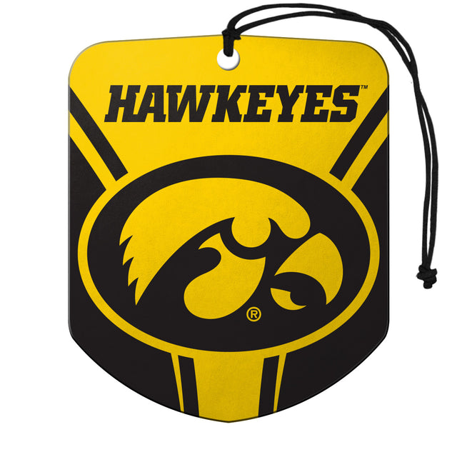 Iowa Hawkeyes Air Freshener Shield Design 2 Pack