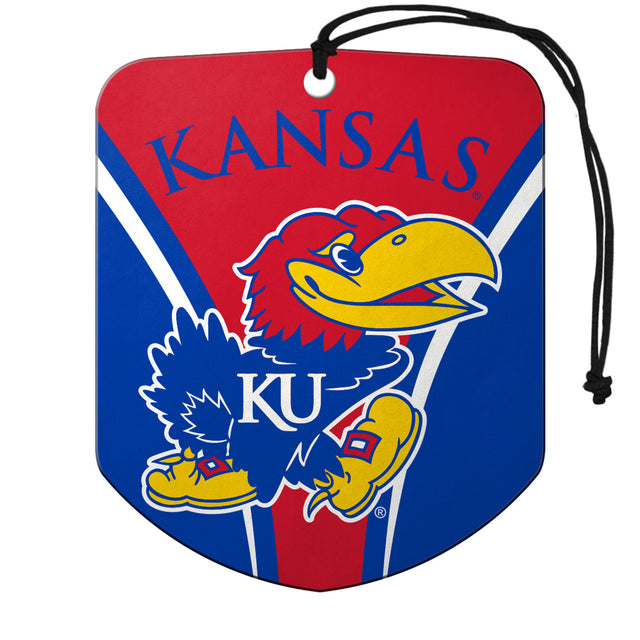 Ambientador con diseño de escudo de los Kansas Jayhawks, paquete de 2