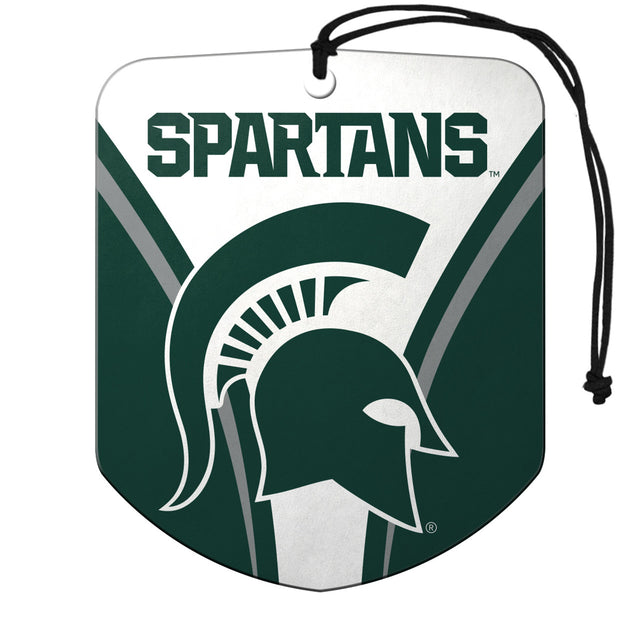 Ambientador con diseño de escudo de los Spartans de Michigan State, paquete de 2