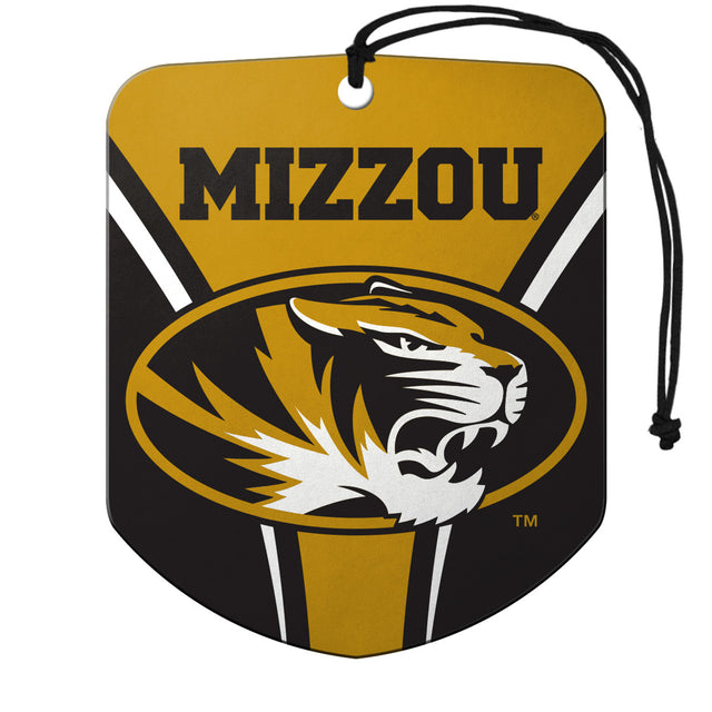 Ambientador con diseño de escudo de los Missouri Tigers, paquete de 2