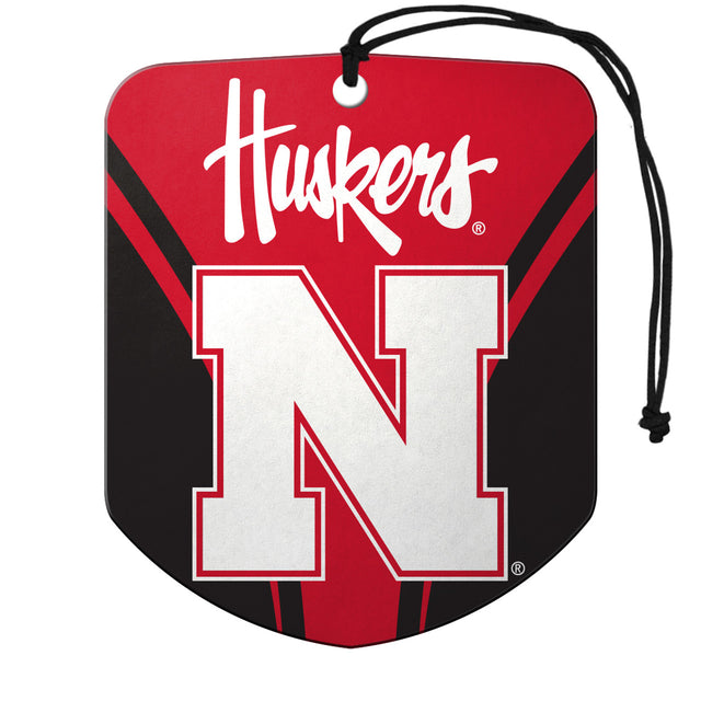 Ambientador con diseño de escudo de los Nebraska Cornhuskers, paquete de 2