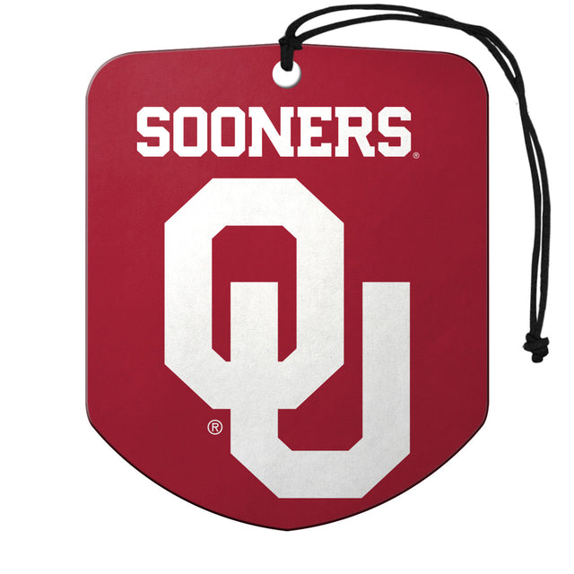 Oklahoma Sooners Air Freshener Shield Design 2 Pack