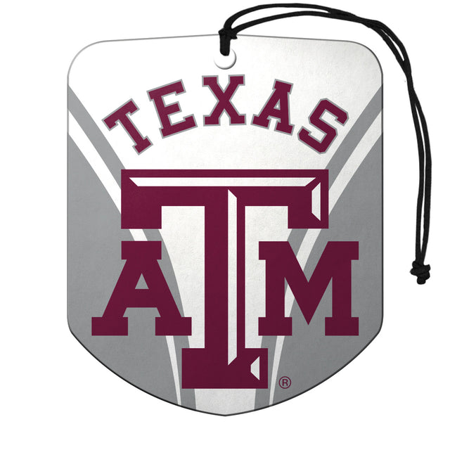 Texas A&M Aggies Air Freshener Shield Design 2 Pack